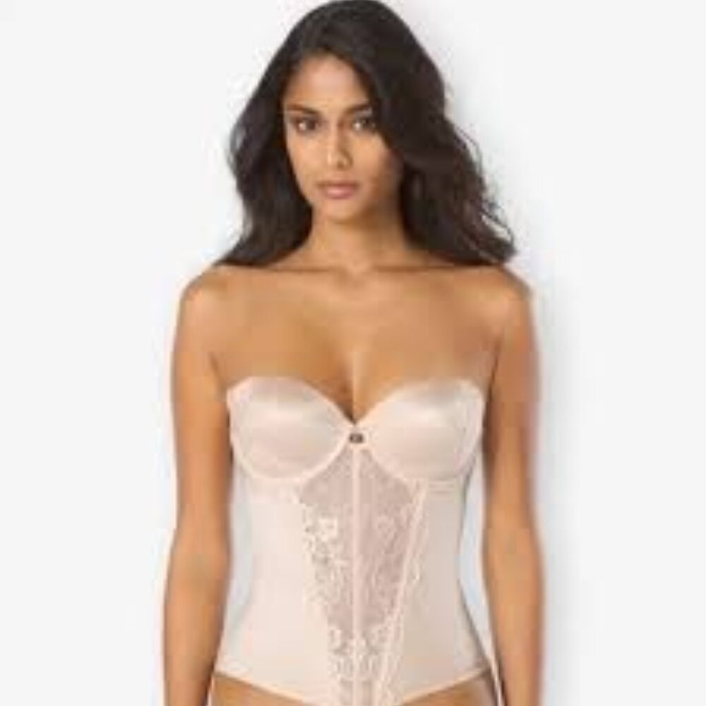 Jezebel Women's Caress Too Strapless Underwire Push up Bustier New With Tags